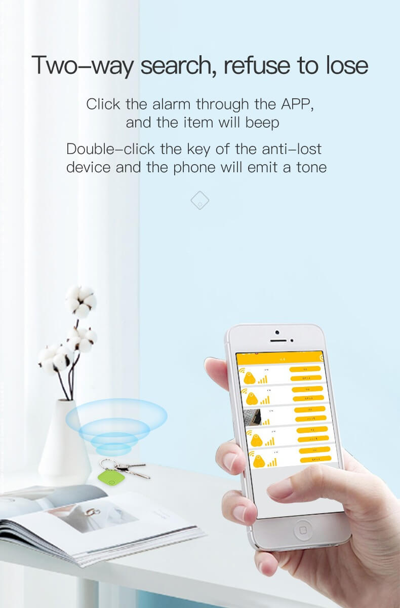 Rhombus Bluetooth anti-lost device Smart alarm Two-way positioning Pet key Bluetooth anti-lost device Wholesale