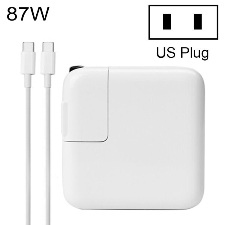 87W Type - C Power Adapter Portable Charger with 1.8m Type - C Charging Cable, US Plug, 87W US Plug - ORIWHIZ