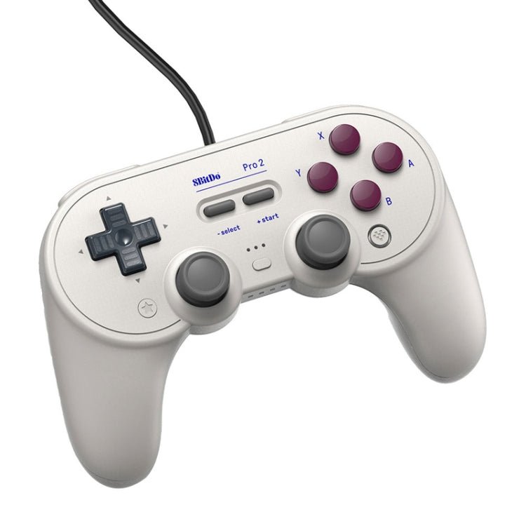 8Bitdo Pro 2 Wired Gamepad For Switch, White, Gray - ORIWHIZ8BitdoNintendo AccessoriesNintendo Accessories Gamepads