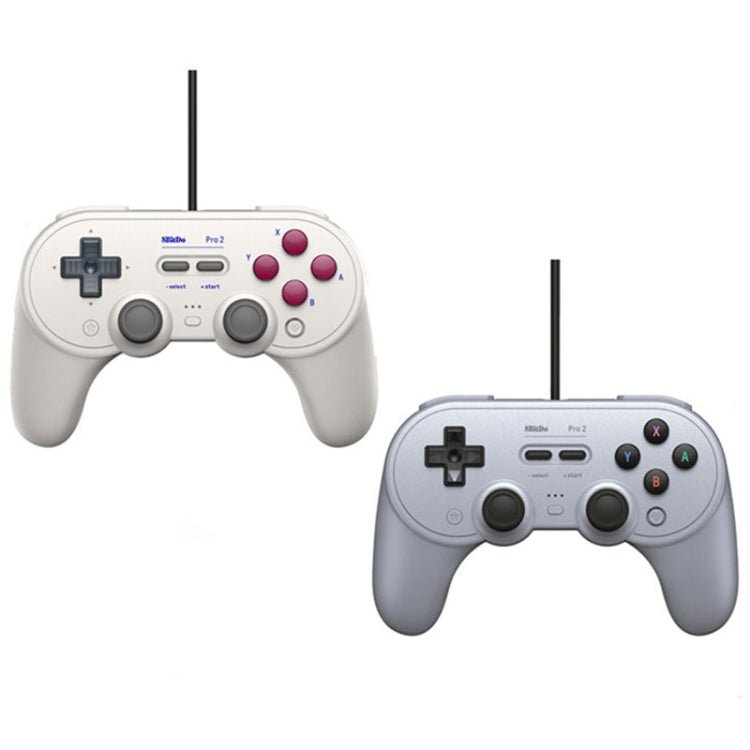 8Bitdo Pro 2 Wired Gamepad For Switch, White, Gray - ORIWHIZ8BitdoNintendo AccessoriesNintendo Accessories Gamepads