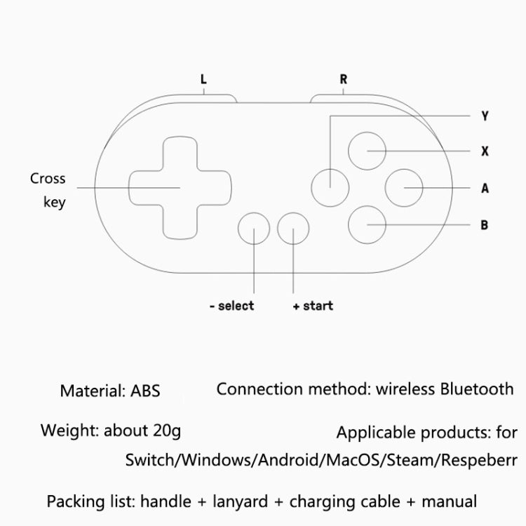 8Bitdo Zero2 Wireless Bluetooth Mini Handle For Switch / Windows / Android / MacOS / Steam / Respeberr, Yellow, Blue Green, Pink - ORIWHIZ8BitdoNintendo AccessoriesNintendo Accessories Gamepads