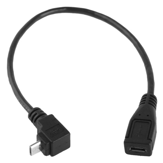 90 Degree Micro USB Male to Micro USB Female Adapter Cable, Length: 25cm - ORIWHIZ