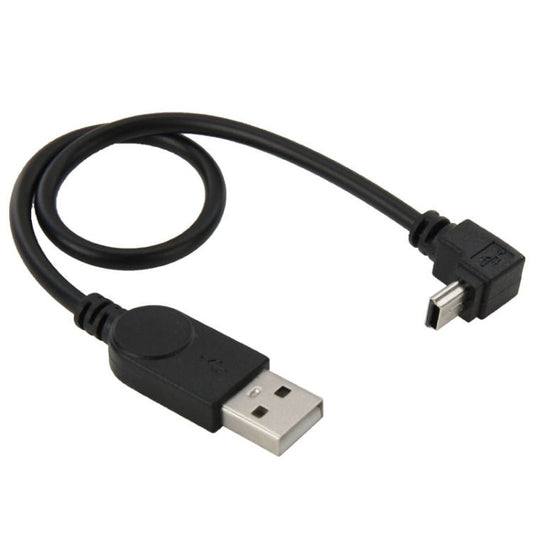90 Degree Mini USB Male to USB 2.0 AM USB Adapter Cable, Length: 29cm - ORIWHIZ