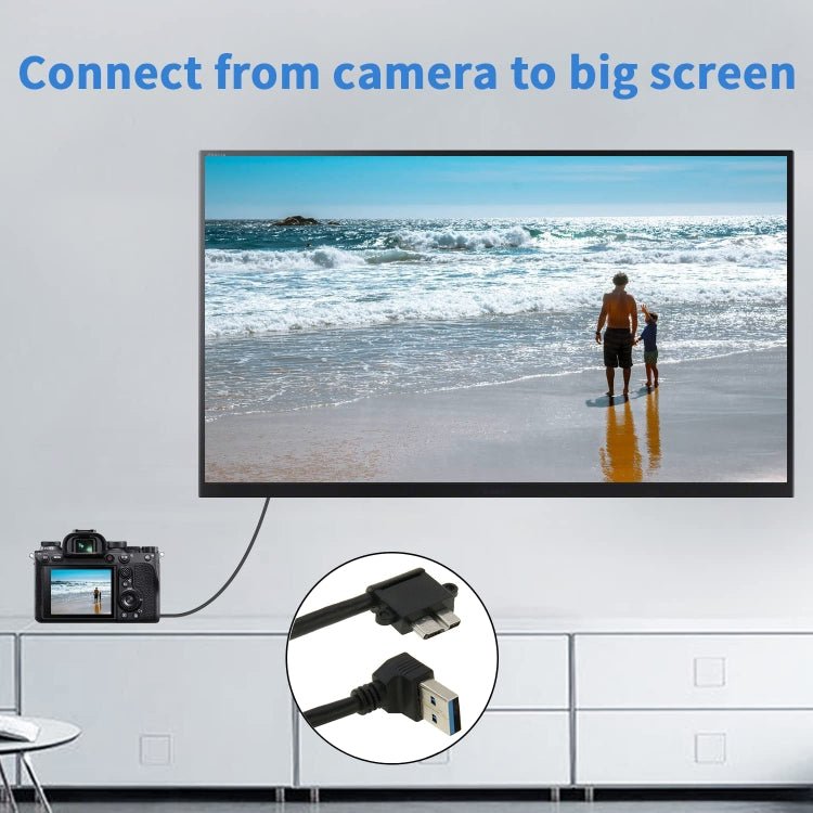 90 Degree USB 3.0 to Micro 3.0 Data Cable for Galaxy Note III / N9000, Length: 26cm - ORIWHIZ