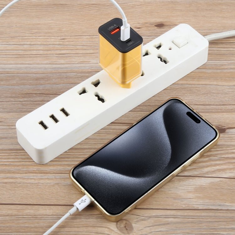 95 - A3CL 30W Type - C, 8 Pin, USB - A Mecha Style Multi - Port Fast Charger, EU Plug - ORIWHIZ