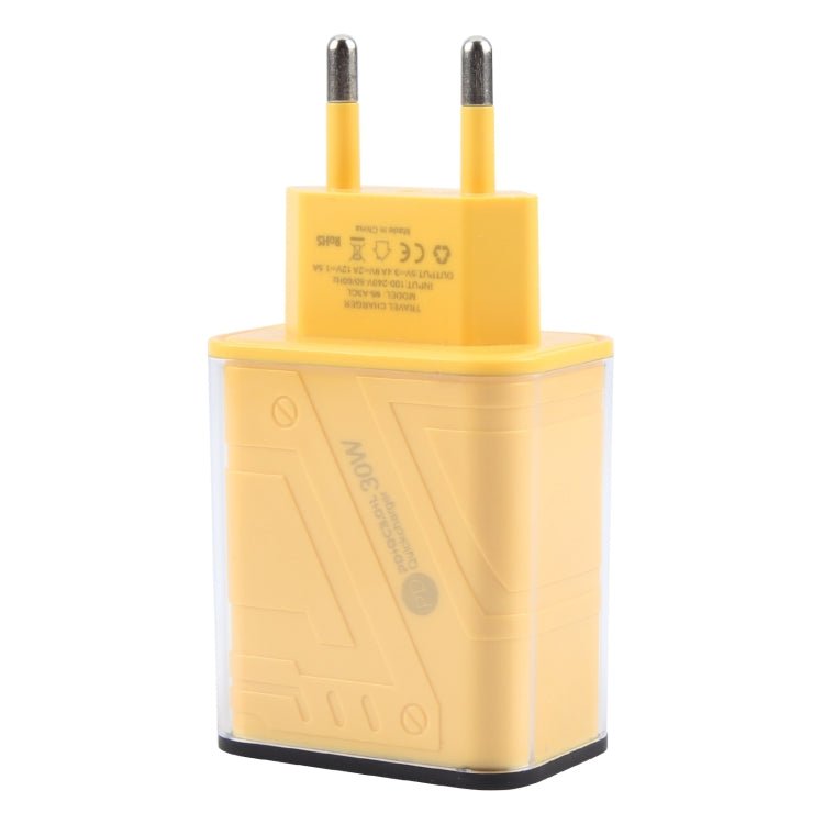 95 - A3CL 30W Type - C, 8 Pin, USB - A Mecha Style Multi - Port Fast Charger, EU Plug - ORIWHIZ
