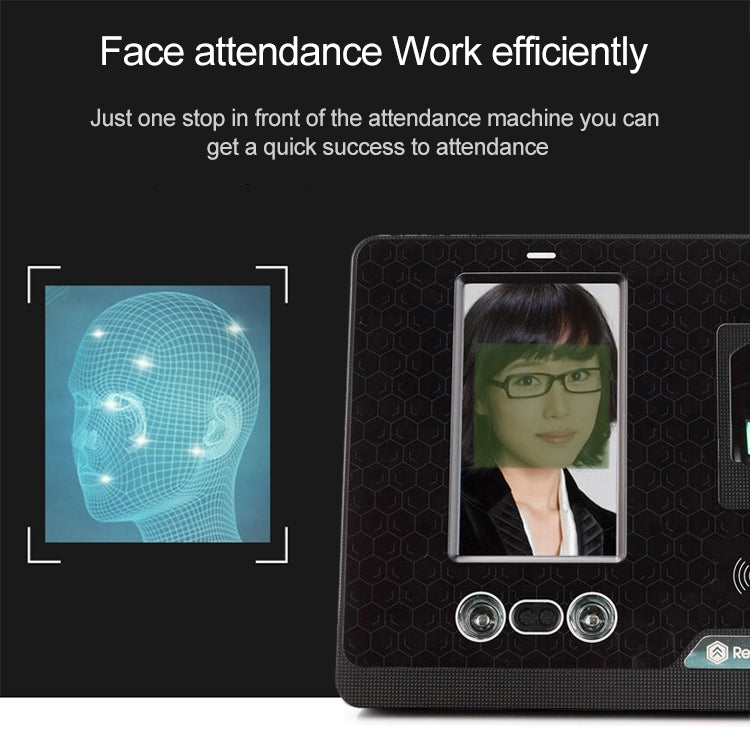 Realand G505 4.3 inch Color TFT Touch Screen Face Fingerprint WiFi Remote Time Attendance Machine, G505