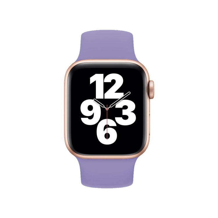 For Apple Watch Ultra 49mm&Watch Ultra 2 49mm / Series 10 46mm / 9&8&7 45mm / SE 3&SE 2&6&SE&5&4 44mm / 3&2&1 42mm Solid Color Elastic Silicone Watch Band, Size:L 156mm