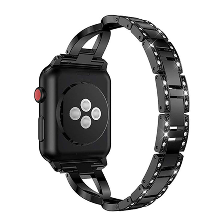 Colorful Diamond Stainless Steel Watch Band for Apple Watch Series 7 45mm / 6 & SE & 5 & 4 44mm / 3 & 2 & 1 42mm
