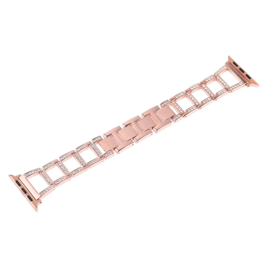 Colorful Diamond Stainless Steel Watch Band for Apple Watch Ultra 49mm&Watch Ultra 2 49mm / Series 10 46mm / 9&8&7 45mm / SE 3&SE 2&6&SE&5&4 44mm / 3&2&1 42mm