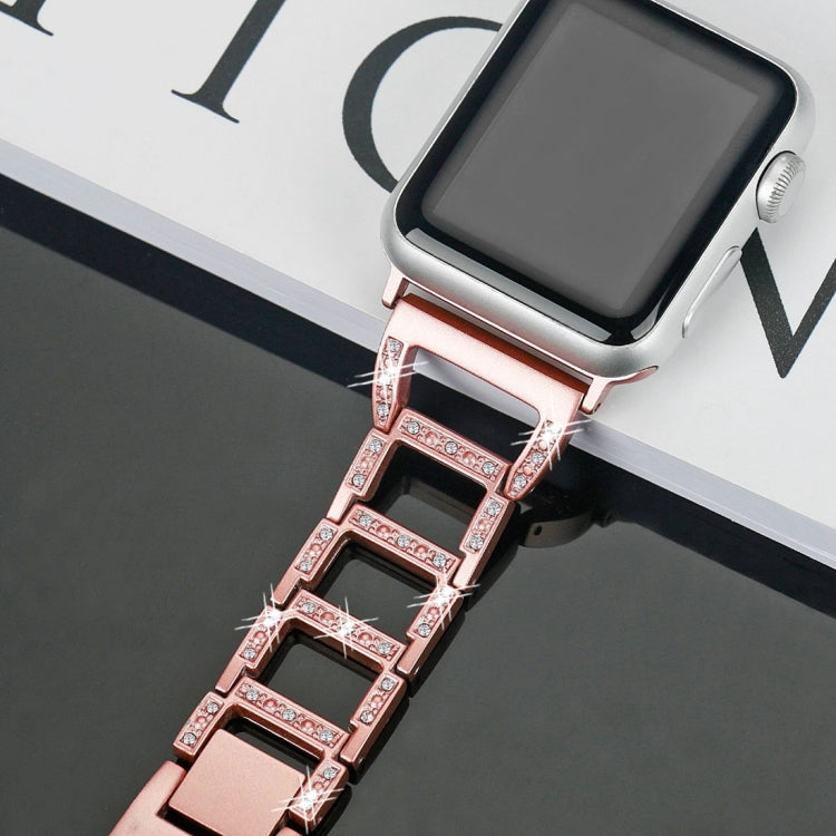 Colorful Diamond Stainless Steel Watch Band for Apple Watch Ultra 49mm&Watch Ultra 2 49mm / Series 10 46mm / 9&8&7 45mm / SE 3&SE 2&6&SE&5&4 44mm / 3&2&1 42mm