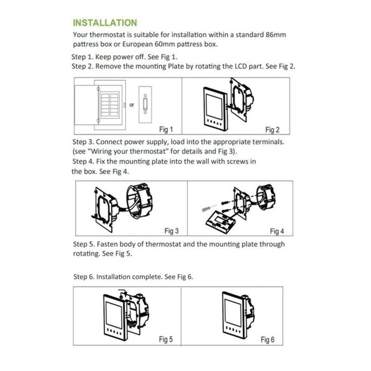 BHT-002GBLW 16A Load Electronic Heating Type LCD Digital Heating Room Thermostat with Sensor & Time Display, WiFi Control