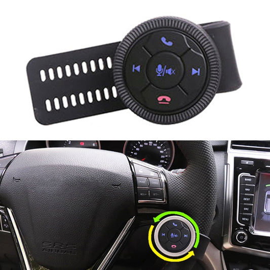 Universal Strap Shape Steering Wheel Remote Control Car Multimedia Wireless Button Remote Control, Strap Shape Silver, Strap Shape Black