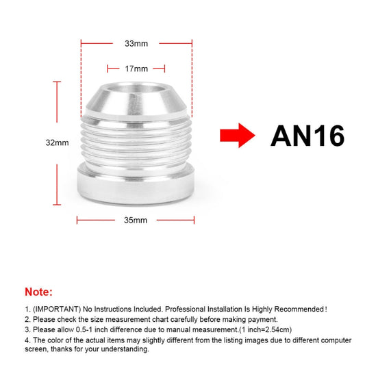 AN16 Car Oil Pipe Joint Breathable Pot Connector, AN16