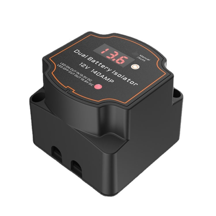 IP68 12V 140A Car Yacht RV Smart Dual Battery Isolation Controller VSR Digital Display Voltmeter, with Digital Display Voltmeter