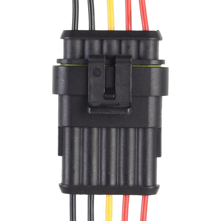 10pcs 4P Car Waterproof Plug Car Connector Plug-In, Length:10cm, 5P