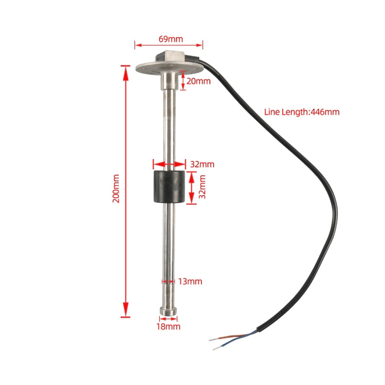 A7956 RV / Yacht 8 inch Fuel Level Sensor, A7956