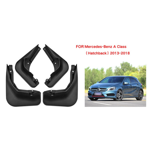 For Mercedes-Benz A-class Hatchback 2013-2018 4pcs/Set Car Auto Soft Plastic Splash Flaps Fender Guard, For Mercedes-Benz A-class Hatchback 2013-2018