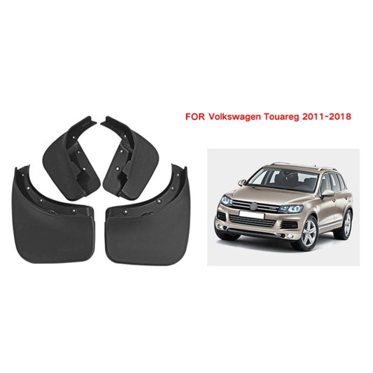 For Volkswagen Touareg 2011-2018 4pcs/Set Car Auto Soft Plastic Splash Flaps Fender Guard, For Volkswagen Touareg 2011-2018