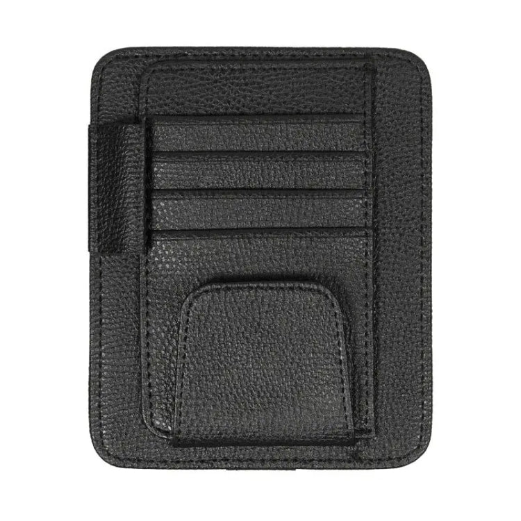 Multifunctional Car Litchi Pattern Glasses Holder Sun Visor Bill Holder, Glasses Holder
