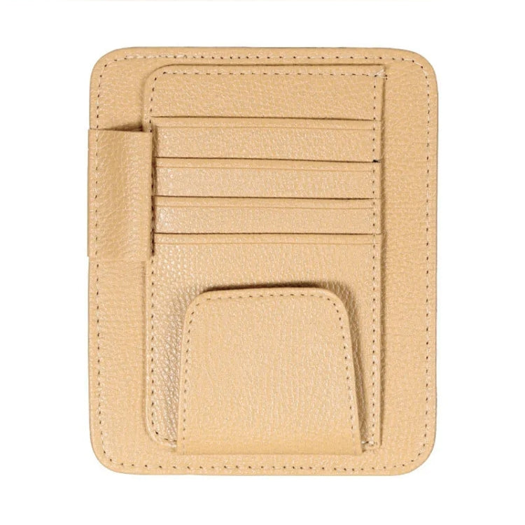 Multifunctional Car Litchi Pattern Glasses Holder Sun Visor Bill Holder, Glasses Holder