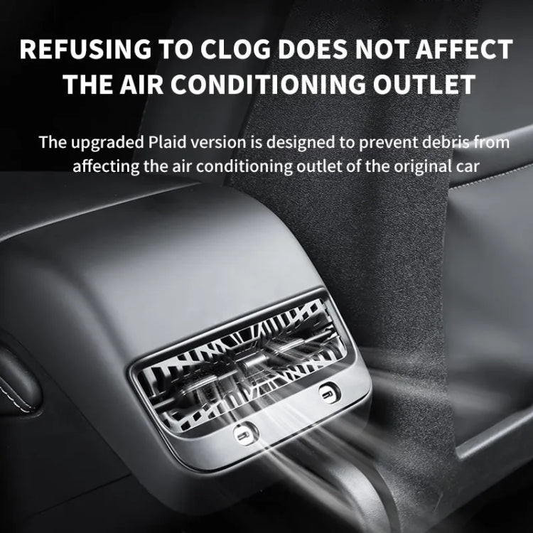For Tesla Model Y 2021-2023 Car Rear Air Conditioning Outlet Protective Cover, Air Conditioning Outlet Protective Cover