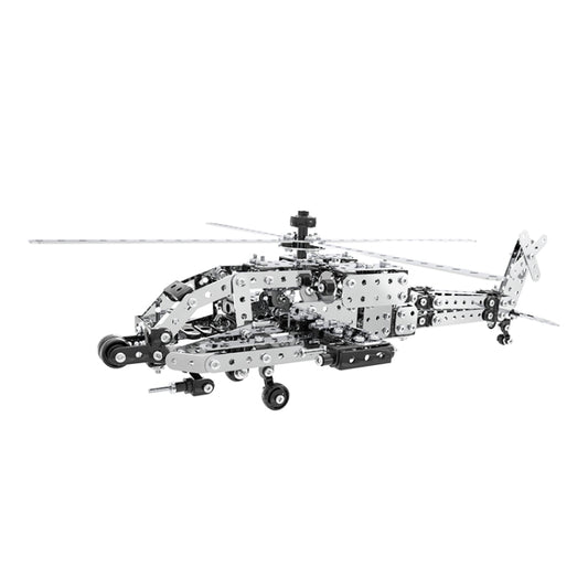 MoFun SW-021 Hélicoptère de combat AH-64 en acier inoxydable à assembler soi-même, SW-021 Hélicoptère de combat AH-64