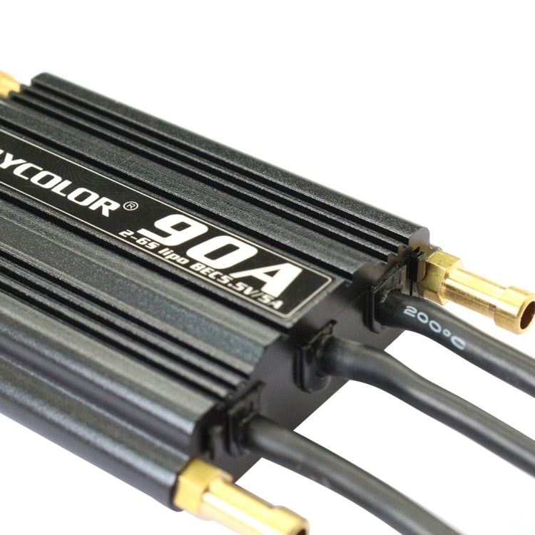 Flycolor Flymoster Series 90A 2-6S Waterproof Electronic Speed Controller for RC Boat, 90A 2-6S