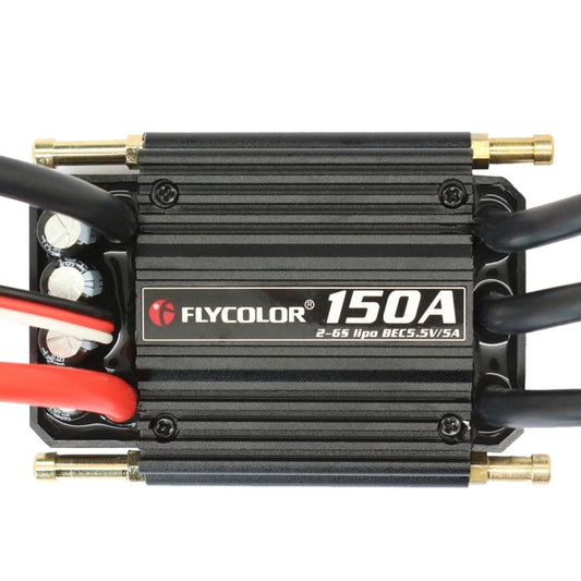 Flycolor Flymoster Series 150A 2-6S Waterproof Electronic Speed Controller for RC Boat, 150A 2-6S