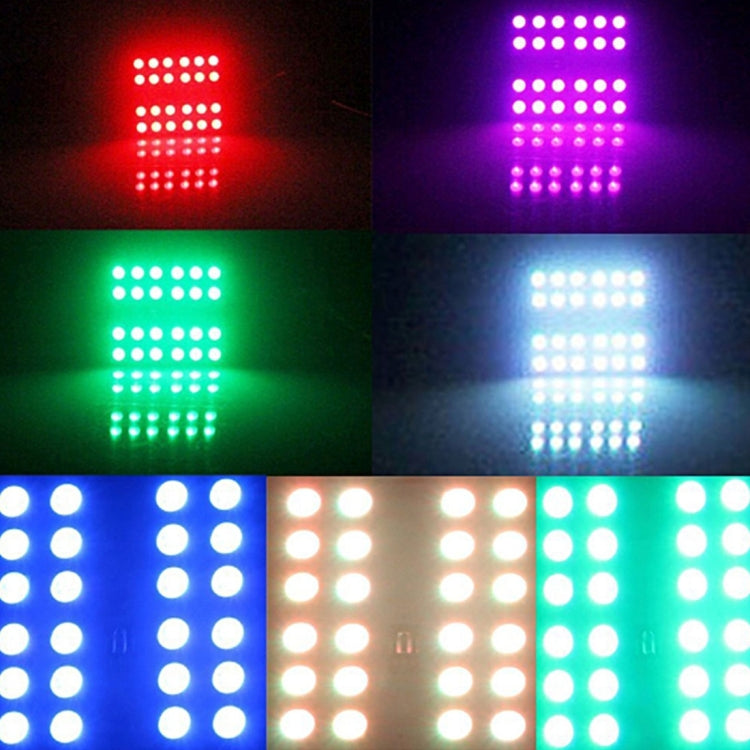 2 PCS Colorful 31MM Bicuspid Remote Control Car Dome Lamp LED Reading Light with 6 LED Lights, 31MM 6 LED Lights