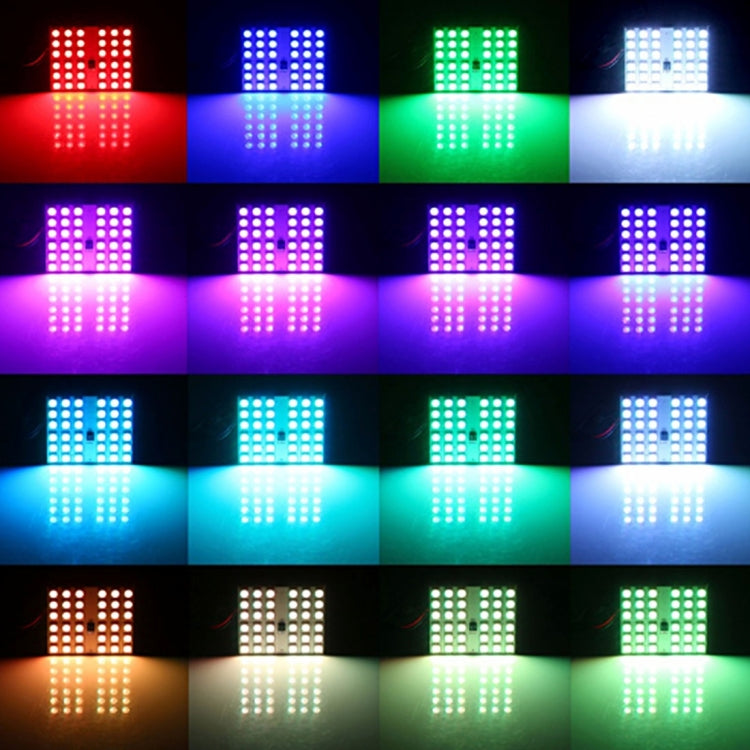 2 PCS Colorful 31MM Bicuspid Remote Control Car Dome Lamp LED Reading Light with 6 LED Lights, 31MM 6 LED Lights