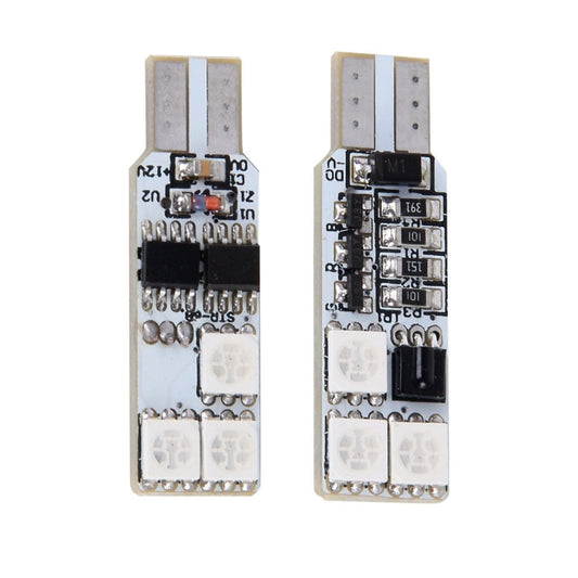 2 PCS Colorful 36MM T10 Port Remote Control Car Dome Lamp LED Reading Light with 6 LED Lights, 36MM 6 LED Lights