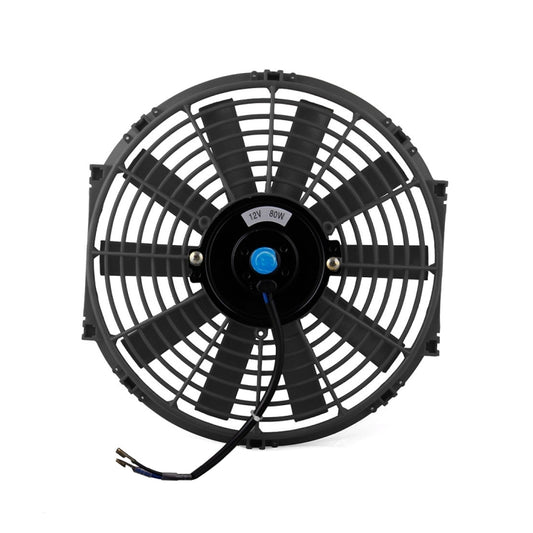 12V 80W 12 inch Car Cooling Fan High-power Modified Tank Fan Cooling Fan Powerful Auto Fan Mini Air Conditioner for Car, 12 inch (Black)
