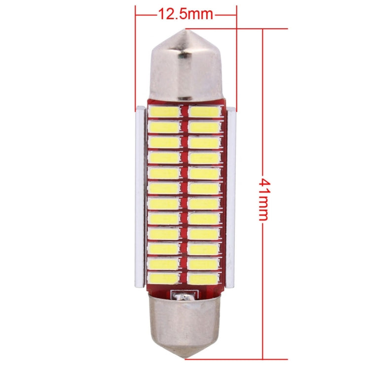 2 PCS 41mm 2W 240LM White Light 24 LED SMD 4014 Error Free License Plate Lights Car Light Bulb, 41mm