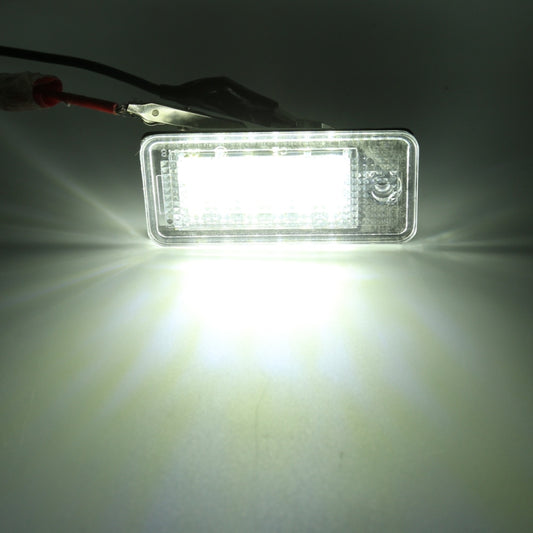 2 PCS License Plate Light with 18 SMD-3528 Lamps for Audi, For Audi