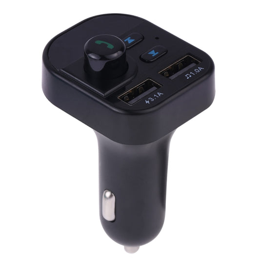 805E Kit mains libres Bluetooth transmetteur FM voiture avec double chargeur USB, lecteur de musique MP3, supporte les appels mains libres et la lecture de musique sur carte TF / disque U, 805E