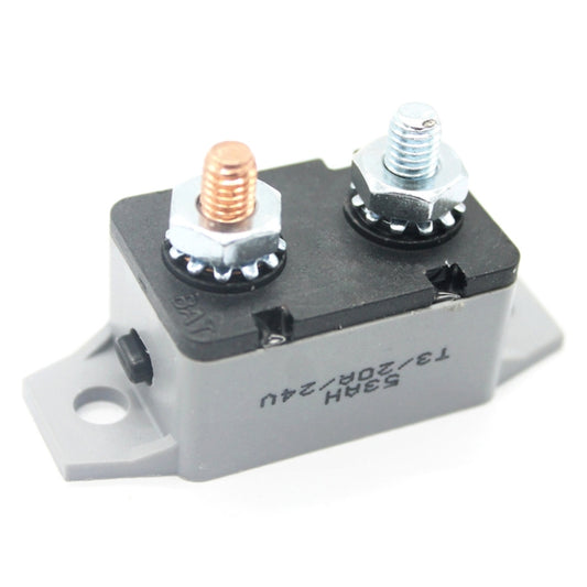 F3088-20A 20A Manual Reset Circuit Breaker Double Short Legs with Bolt 12/24V, 20A