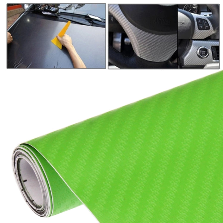 Autocollant décoratif 3D en PVC fibre de carbone pour voiture, Dimensions : 152cm x 50cm