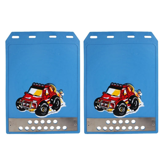 2 PCS WS-003 Bavettes Anti-Éclaboussures Moulées Robustes Premium, Garde-Boue Auto Avant et Arrière, Petite Taille, Motif Aléatoire