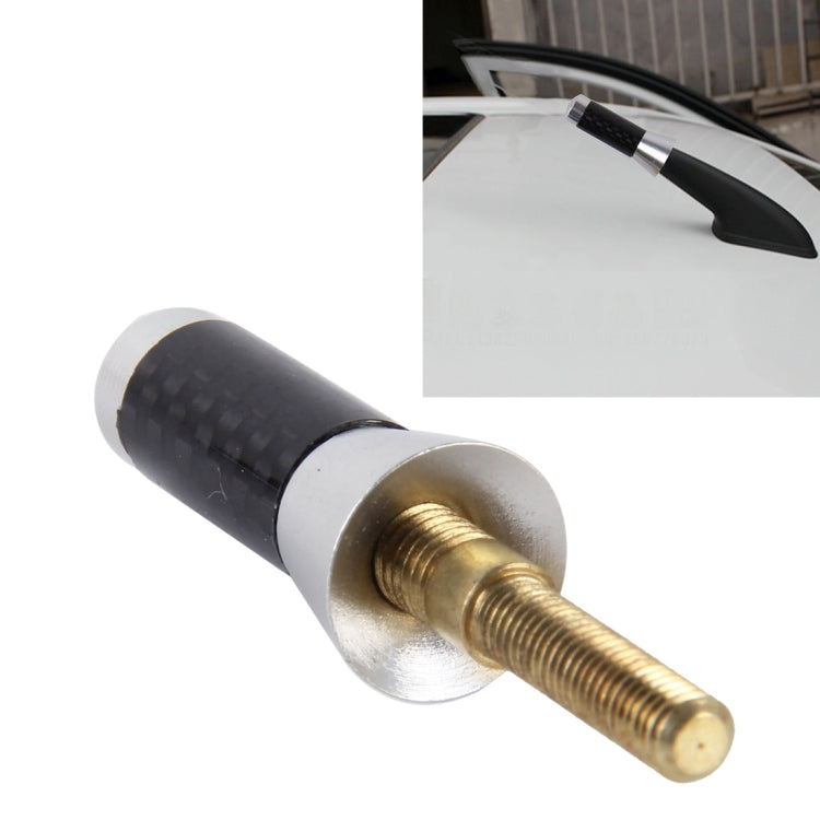 Antenne courte en fibre de carbone et aluminium polie, vis universelles (petite taille), 3,4 cm