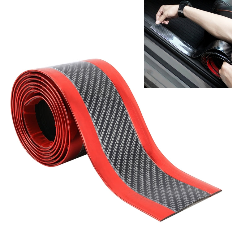 Bande décorative universelle en fibre de carbone électroplaquée pour seuil de porte de voiture, taille : 5 cm x 2 m, 5 cm x 2 m (argent), 5 cm x 2 m (or), 5 cm x 2 m (rouge)