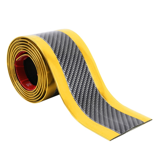 Autocollant décoratif universel en fibre de carbone électrolytique pour seuil de porte de voiture, taille : 7 cm x 2 m, 7 cm x 2 m (doré), 7 cm x 2 m (rouge), 7 cm x 2 m (argent)