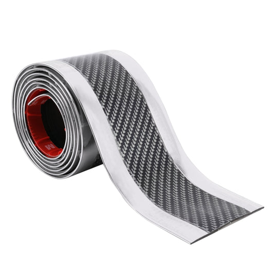 Universal Electroplate Carbon Fibre Car Door Threshold Decoration Strip Decorative Sticker, Size : 7CM x 2M, 7CM x 2M (Silver), 7CM x 2M (Gold), 7CM x 2M (Red)