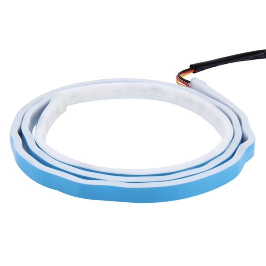 1.5m Car Auto Waterproof Universal Four Color Rear Flowing Light Tail Box Lights with Tail Light Controller, Ice Blue Light Driving Light, White Light Reversing Light, Red Light Brake Light, Yellow Light Turn Signal Light, LED Lamp Strip Tail Decoratio...