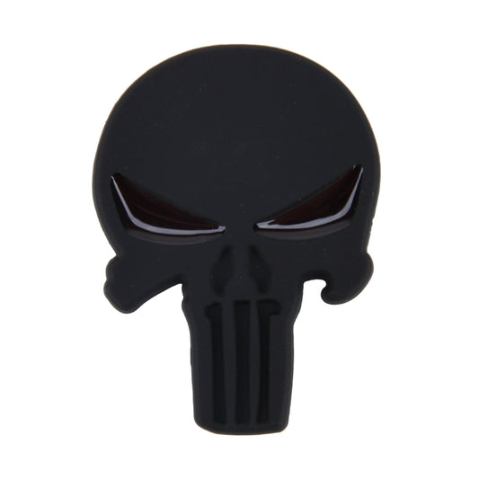 Pure Black Skull Metal Car Sticker, Skull 2