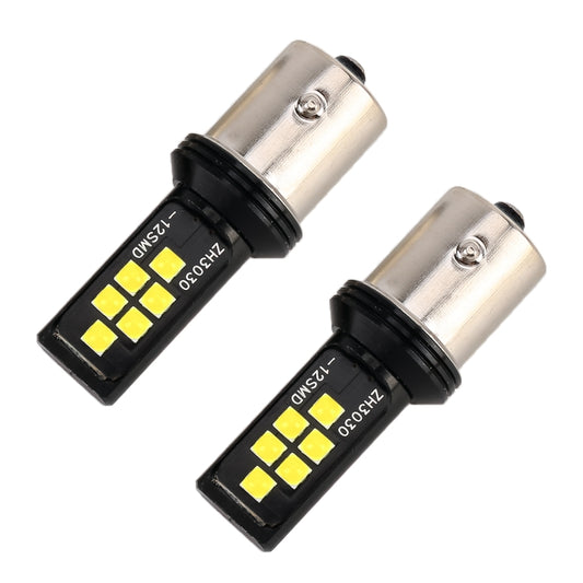 2 PCS 1156 DC9-16V / 3.5W Car Auto Turn Lights 12LEDs SMD-ZH3030 Lamps, with Constant Current, 1156 (White Light), 1156
