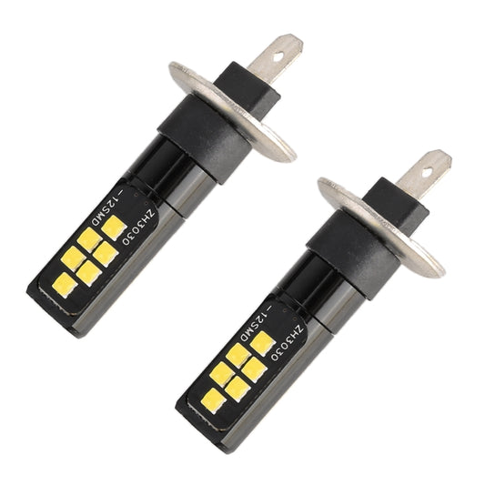 2 PCS H1 DC9-16V / 3.5W / 6000K / 320LM Car Auto Fog Light 12LEDs SMD-ZH3030 Lamps, with Constant Current, H1