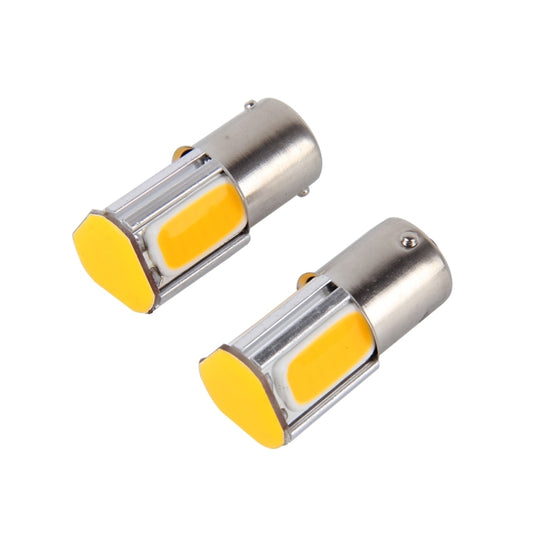 2 PCS 1156/Ba15s 5W 4 COB LEDs Car Turn Light, DC 12V, 1156+5W Yellow Light