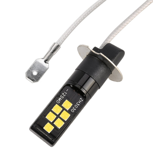 2 PCS H3 DC9-16V / 3.5W / 6000K / 320LM Car Auto Fog Light 12LEDs SMD-ZH3030 Lamps, with Constant Current, H3