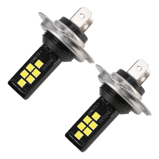 2 PCS H7 DC9-16V / 3.5W / 6000K / 320LM Car Auto Fog Light 12LEDs SMD-ZH3030 Lamps, with Constant Current, H7